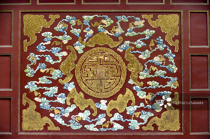 中国龙凤装饰建筑特写图片素材