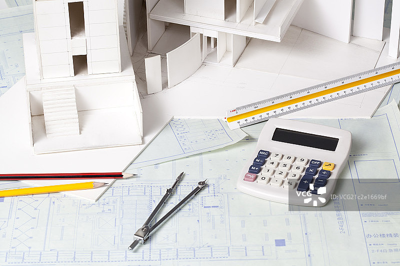 建筑模型及其他办公用品图片素材