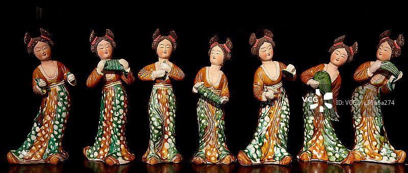 唐三彩人偶图片素材