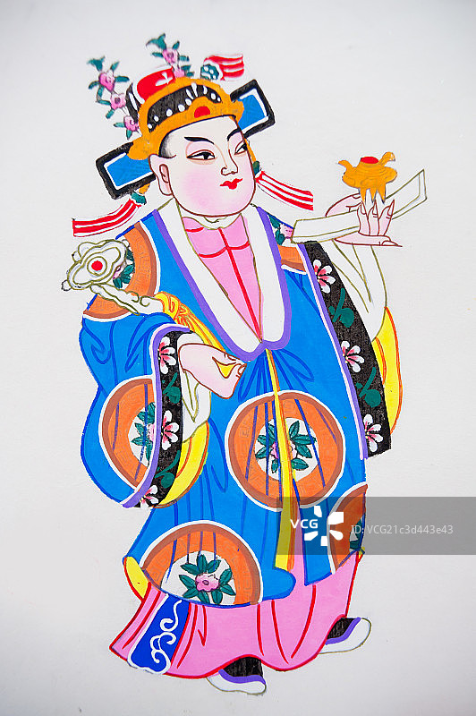 中国神话人物年画艺术图片素材