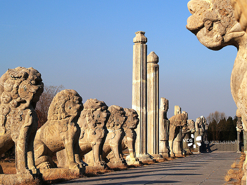 江苏盱眙明祖陵神道石雕图片素材