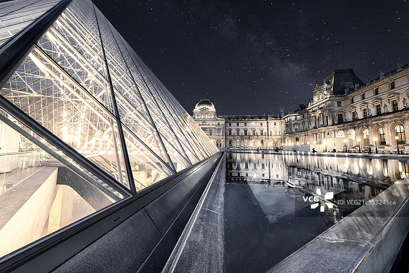 卢浮星夜图片素材