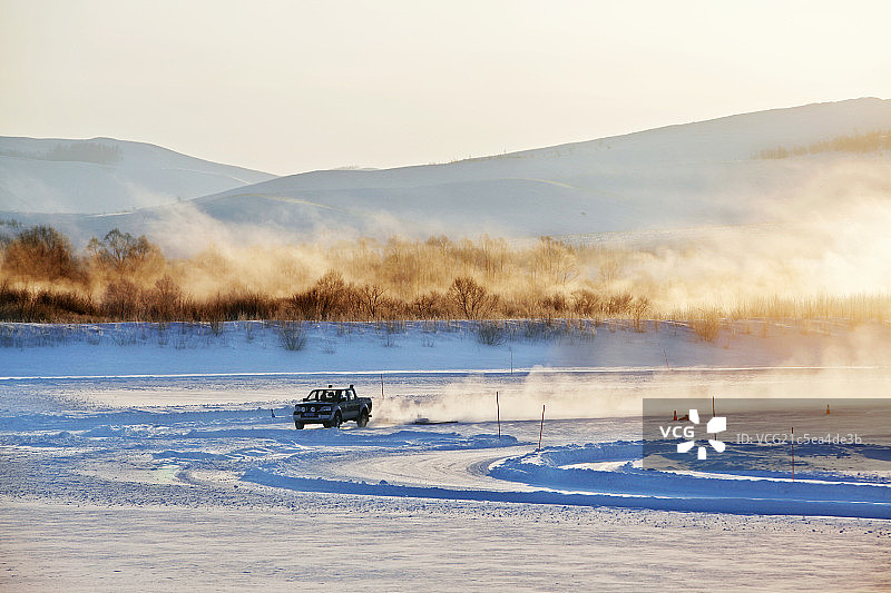 美丽的海拉尔冰雪赛道图片素材