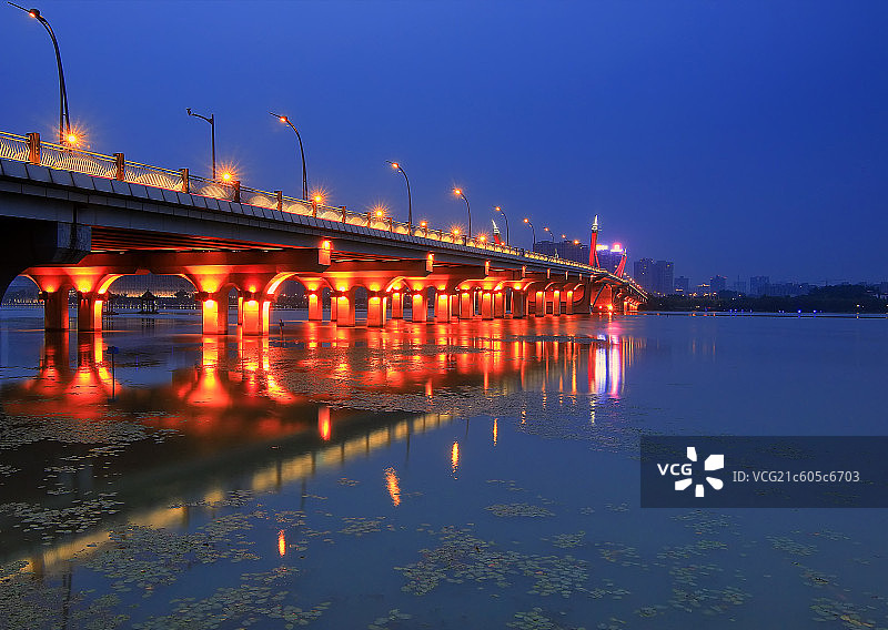 无锡蠡湖大桥夜景图片素材