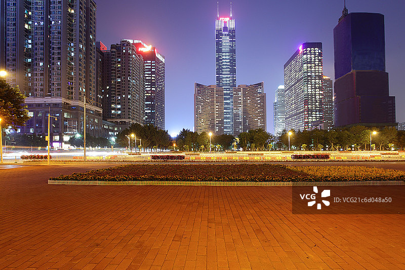 广州天河金融商务区现代建筑群图片素材