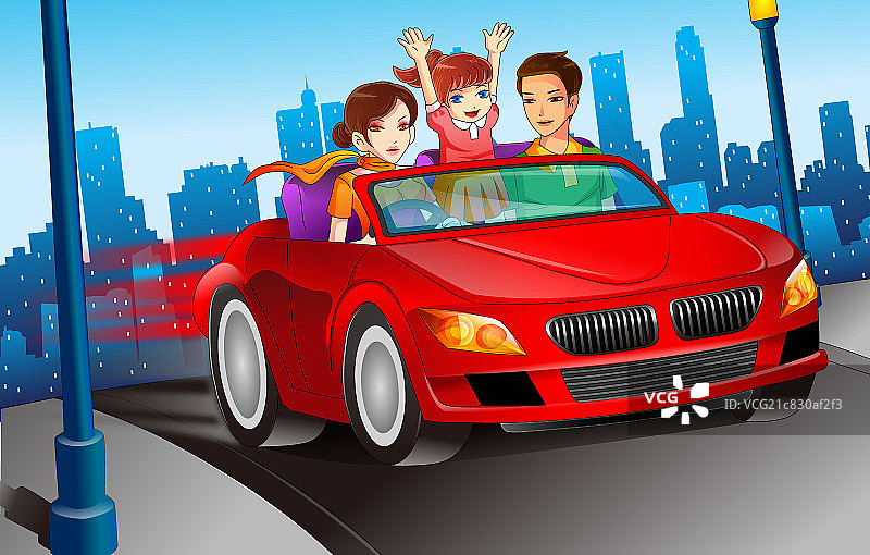 东方家庭插画图片素材