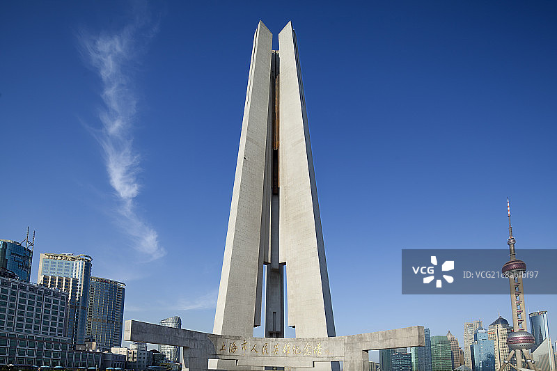 上海城市景观上海人民英雄纪念碑图片素材