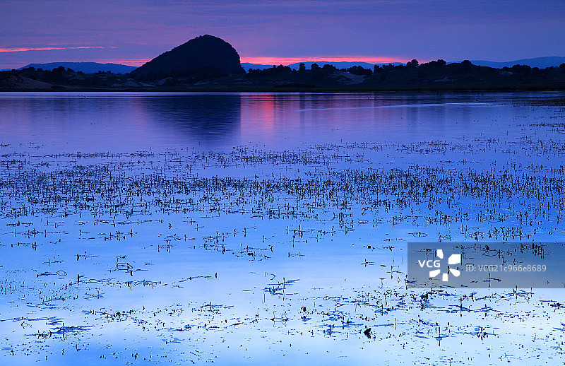 将军泡子日出图片素材