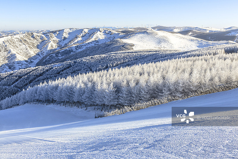 中国,张家口,崇礼,滑雪场图片素材