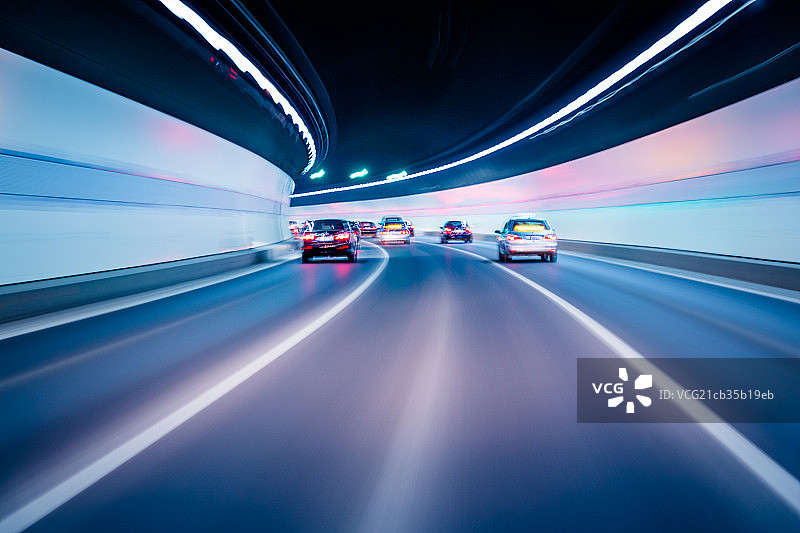 隧道夜景图片素材
