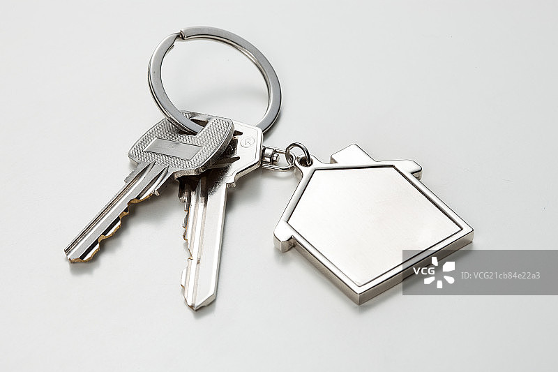 钥匙与房子吊饰图片素材