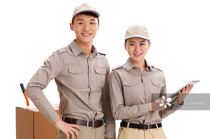 年轻的物流人员图片素材