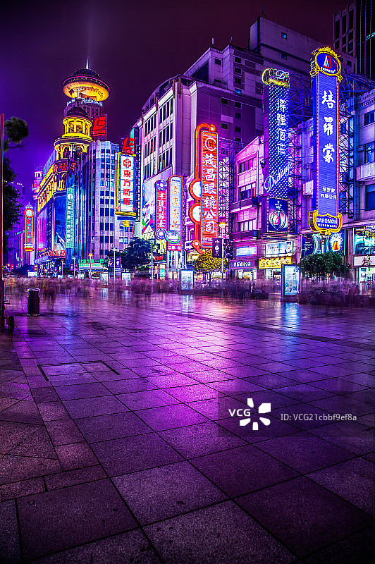 上海城市地标建筑 南京路图片素材