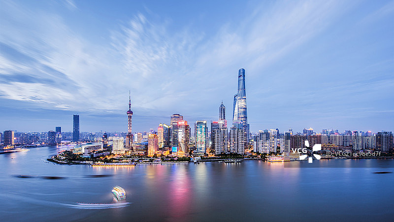 外滩夜色全景图片素材