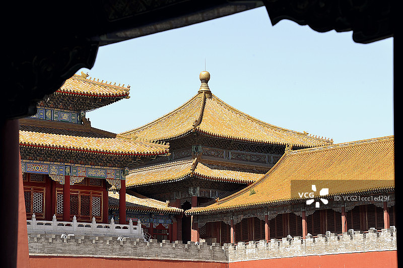 South entrance pavillon of the forbidden city图片素材