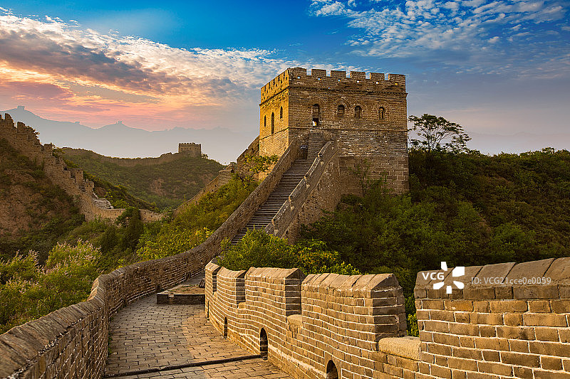 河北省金山岭长城图片素材