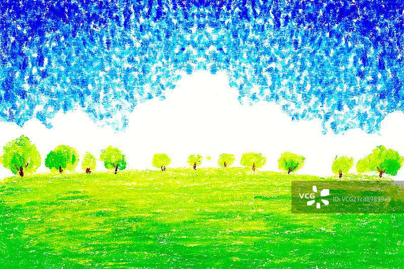 蓝天和草地图片素材