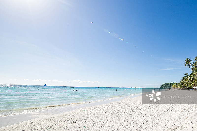菲律宾长滩岛海滩风光图片素材