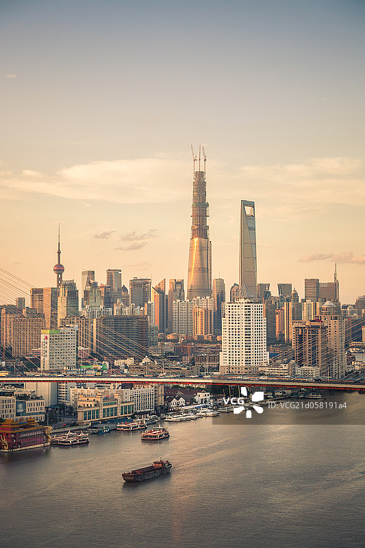 杨浦大桥看浦东图片素材