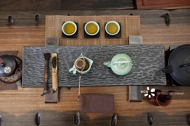 茶室里的茶具图片素材