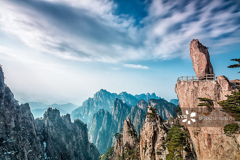 黄山飞来石图片素材