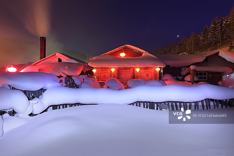 黑龙江省双峰林场雪乡图片素材