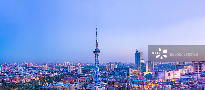 长春城市夜景全景图片素材