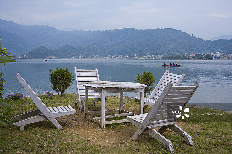 尼泊尔费瓦湖风光图片素材