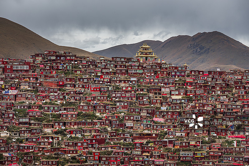 色达喇荣五明佛学院图片素材