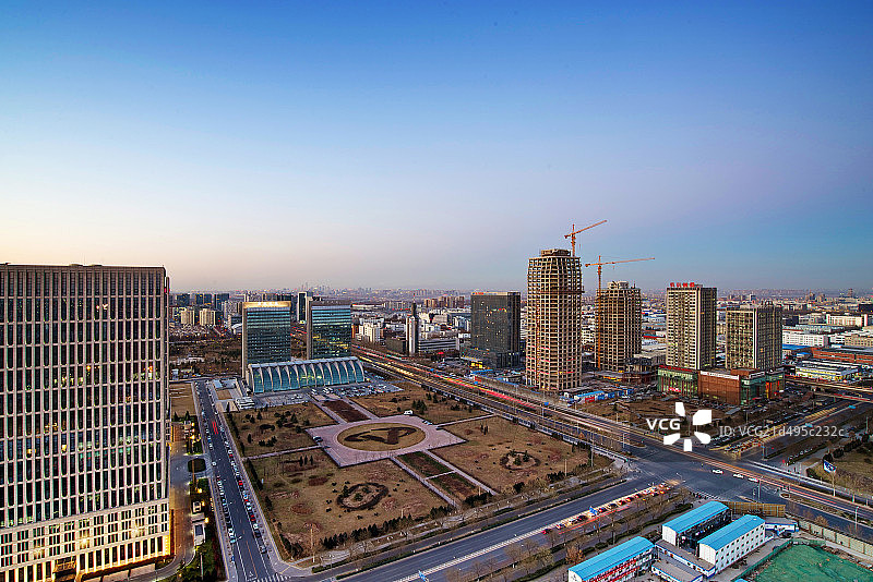 北京亦庄开发区全景图片素材