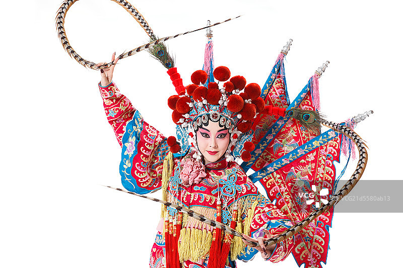 女京剧表演者图片素材