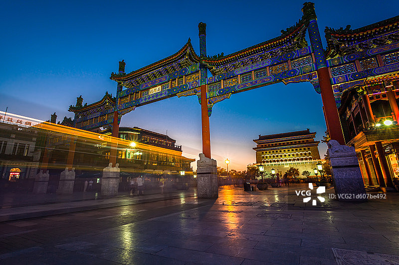 北京前门大街建筑景观图片素材