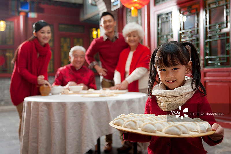 东方家庭过年图片素材