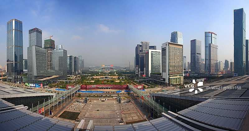 深圳福田金融商务区建筑群图片素材