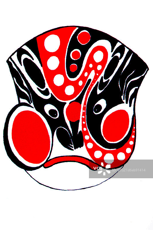 中国传统脸谱文化－斗越椒脸谱图片素材