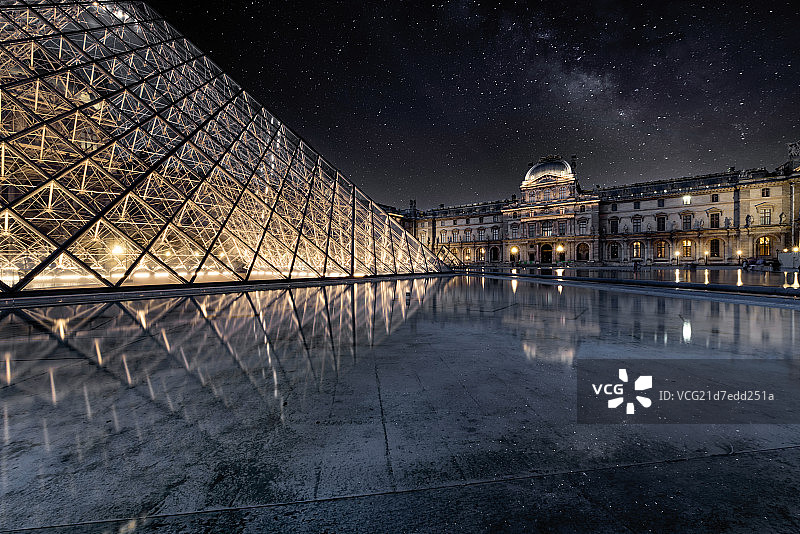 卢浮星夜图片素材