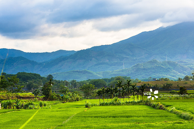 海南五指山市黎族村寨自然风光图片素材