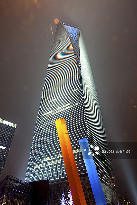 上海环球金融中心夜景图片素材