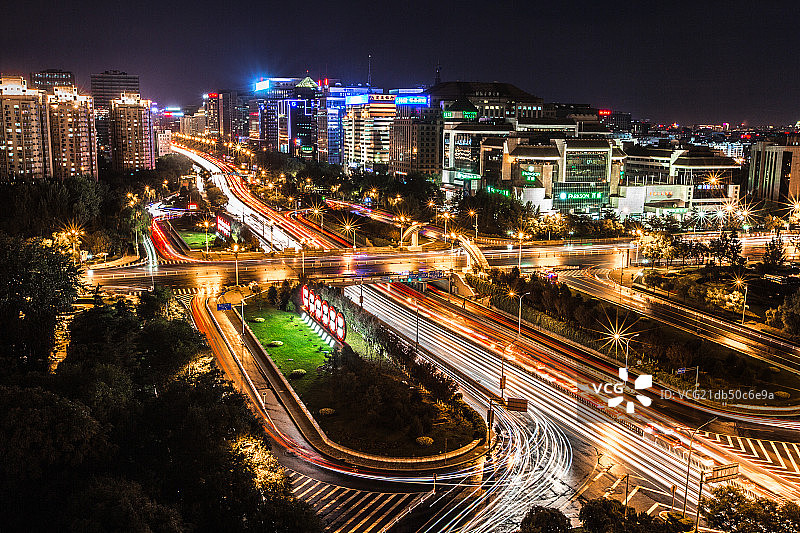 复兴门夜景图片素材