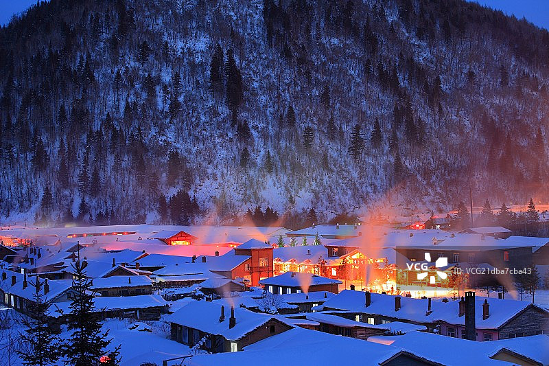 黑龙江省双峰林场雪乡图片素材