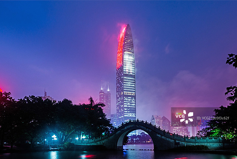 深圳京基100和荔枝公园图片素材