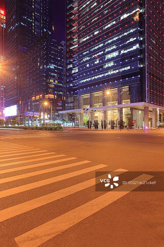 深圳现代城市建筑街道图片素材