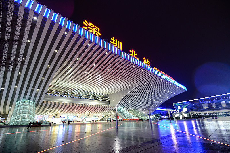 深圳北站夜景图片素材