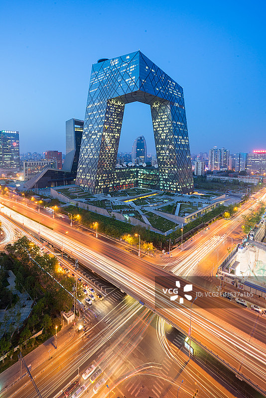 北京CBD夜景图片素材