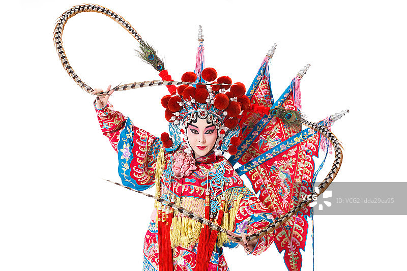 女京剧表演者图片素材