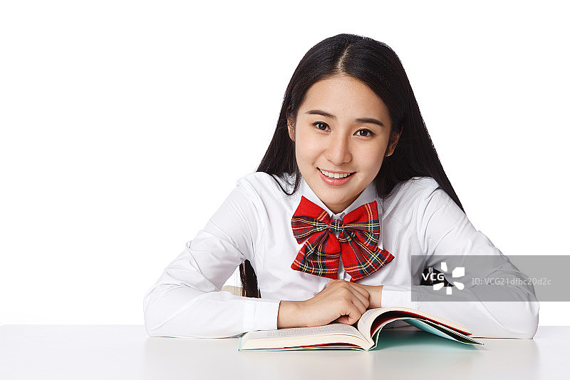 青春活力的青年女学生图片素材