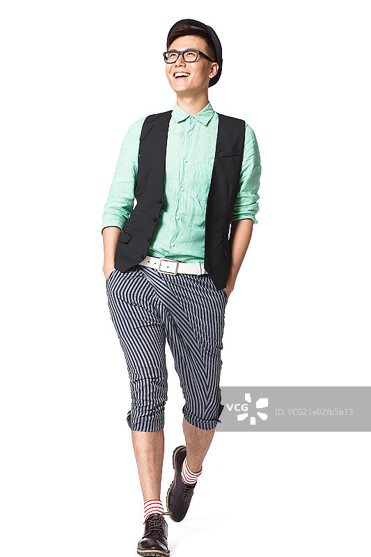 一个帅气的东方青年图片素材