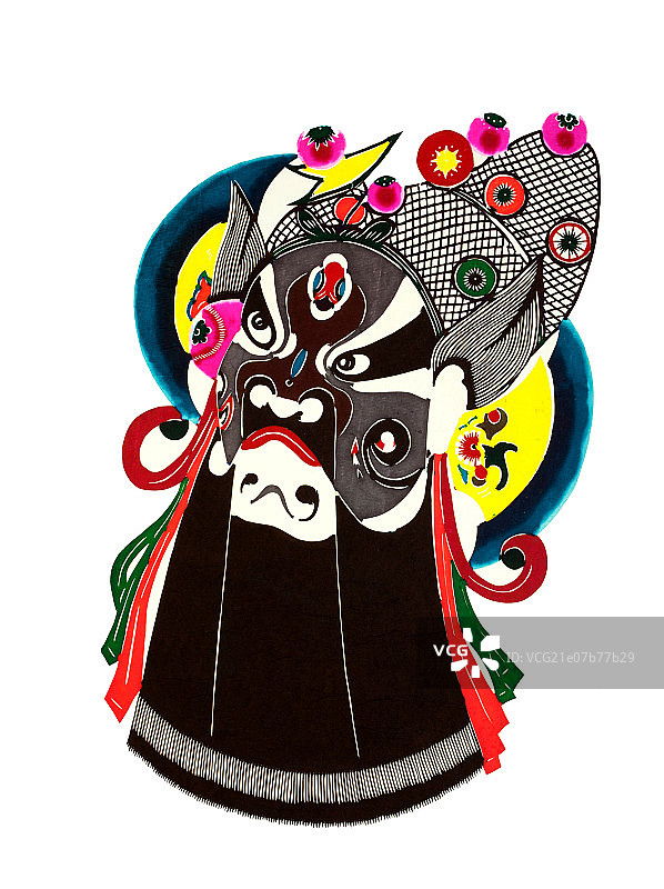 脸谱 剪纸图片素材