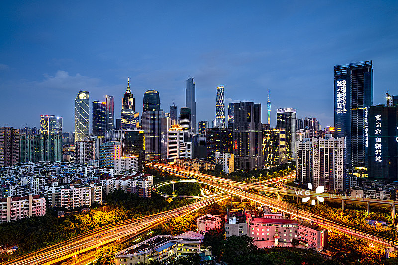 广州都市夜景珠江新城图片素材