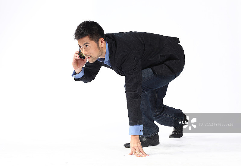 准备起跑的男人图片素材